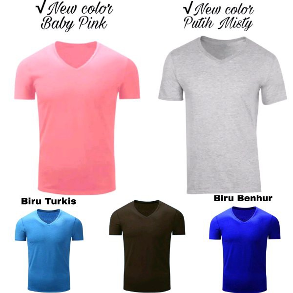 kaos pria Vneck pakaian pria