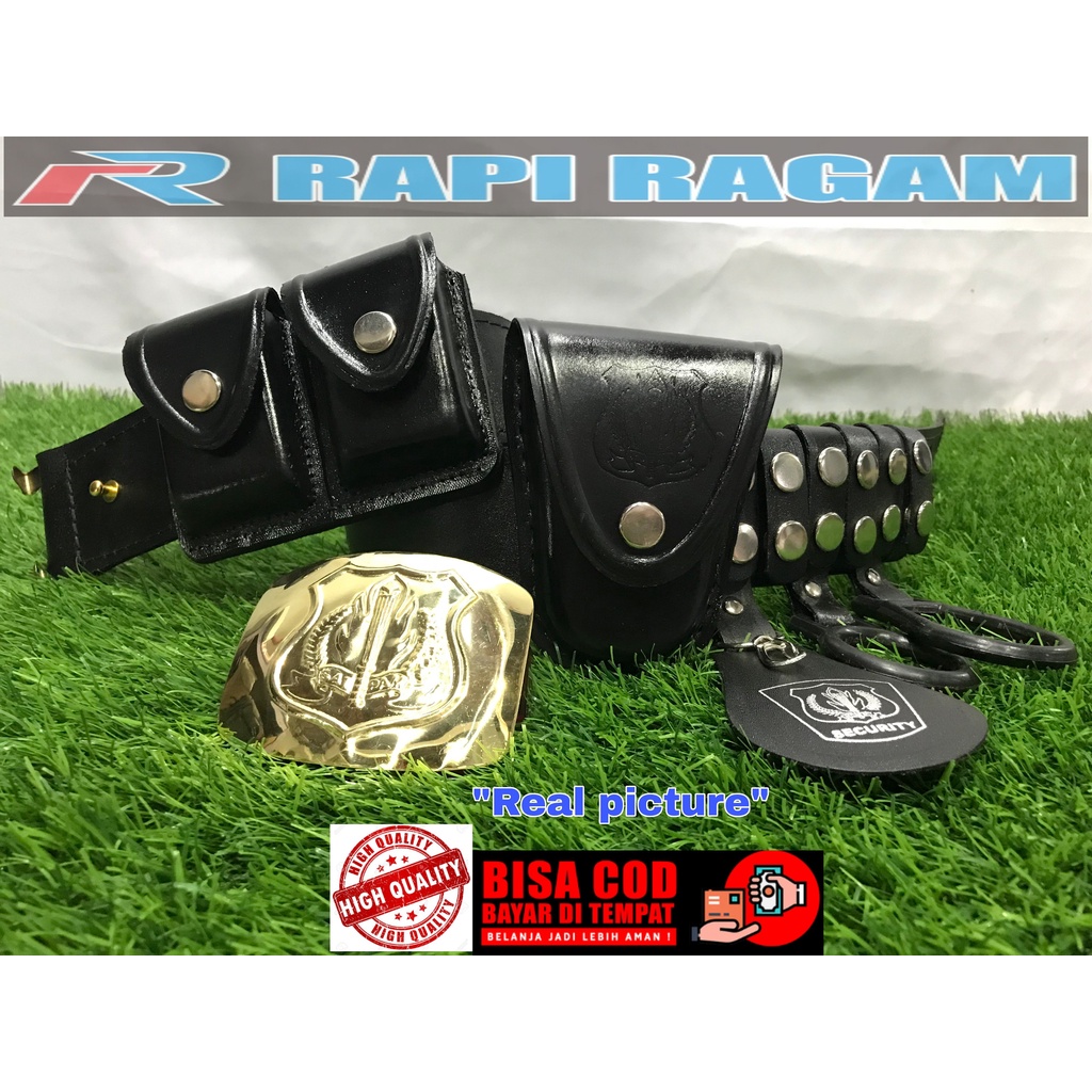 Kopel SATPAM lengkap kulit asli premium
