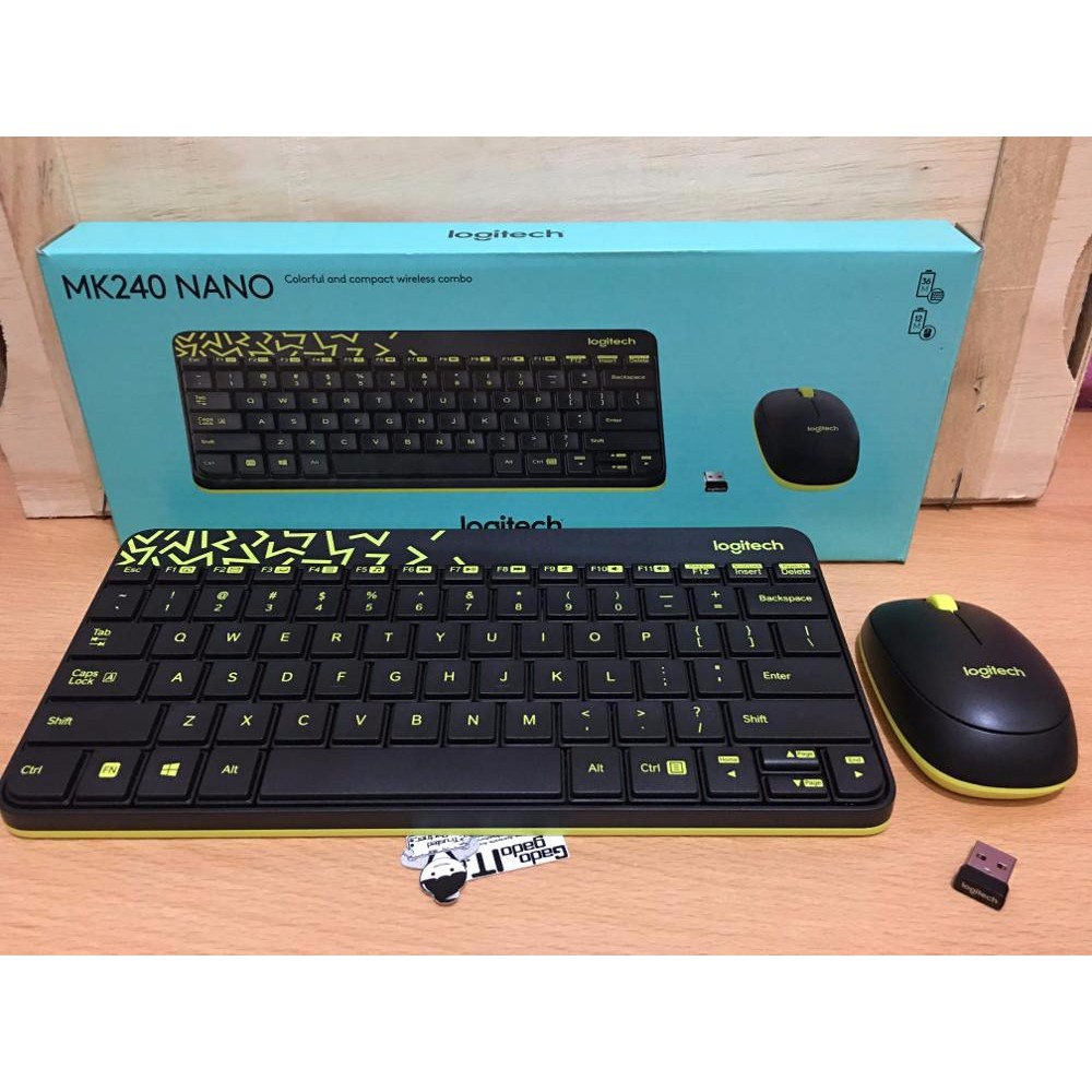 LOGITECH MK240 NANO Paket Wireless Keyboard MK240 Mouse Combo MK240 R86