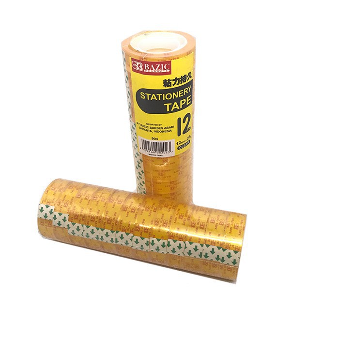 

Solasi Kecil Bazic 1 Slot / Stationary tape / Solasi 12 pcs / Clear Tape / Bazic Tape / 12mm x 25y