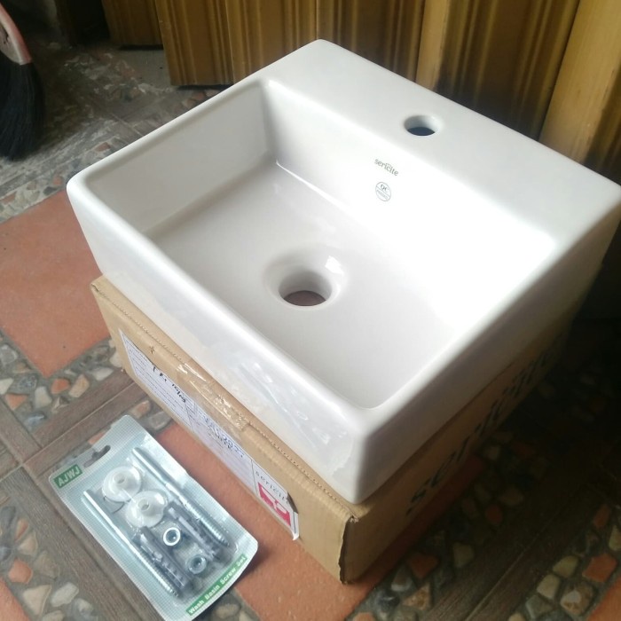 wastafel sericite putih wb2027/wastafel cuci tangan