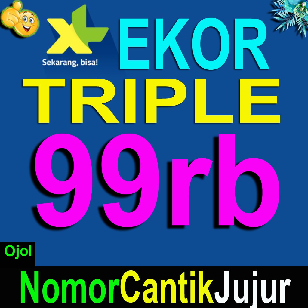 XL 4G EKOR TRIPLE NOMOR CANTIK KARTU NOMER PERDANA PRABAYAR MURAH