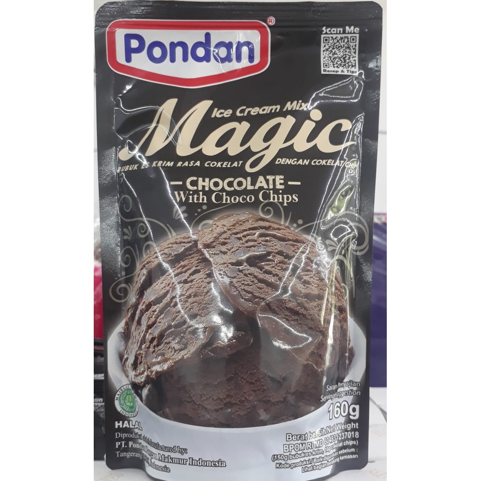 PONDAN MAGIC ICE CREAM CHOCOLATE VANILLA STRAWBERRY POUCH 160G