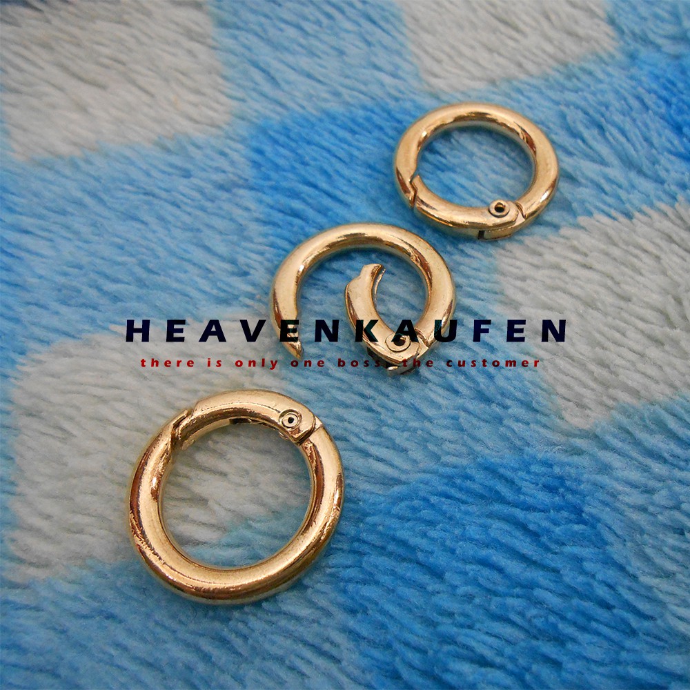 Ring Bulat / Ring O Buka - Tutup Diameter 1,5 cm Tebal 4 mm Gold Muda / Emas Muda