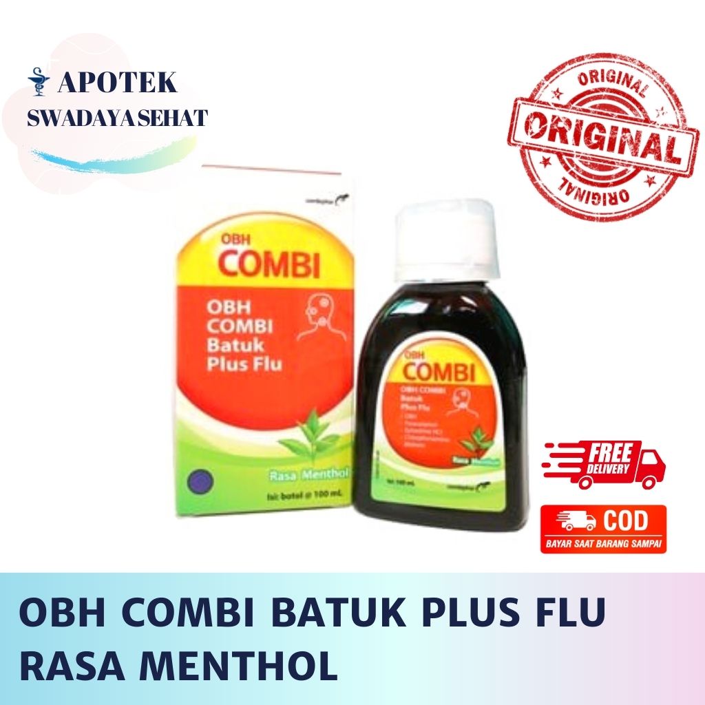 OBH Combi Batuk Plus Flu 100 ML Rasa Menthol 60 ML Sirup