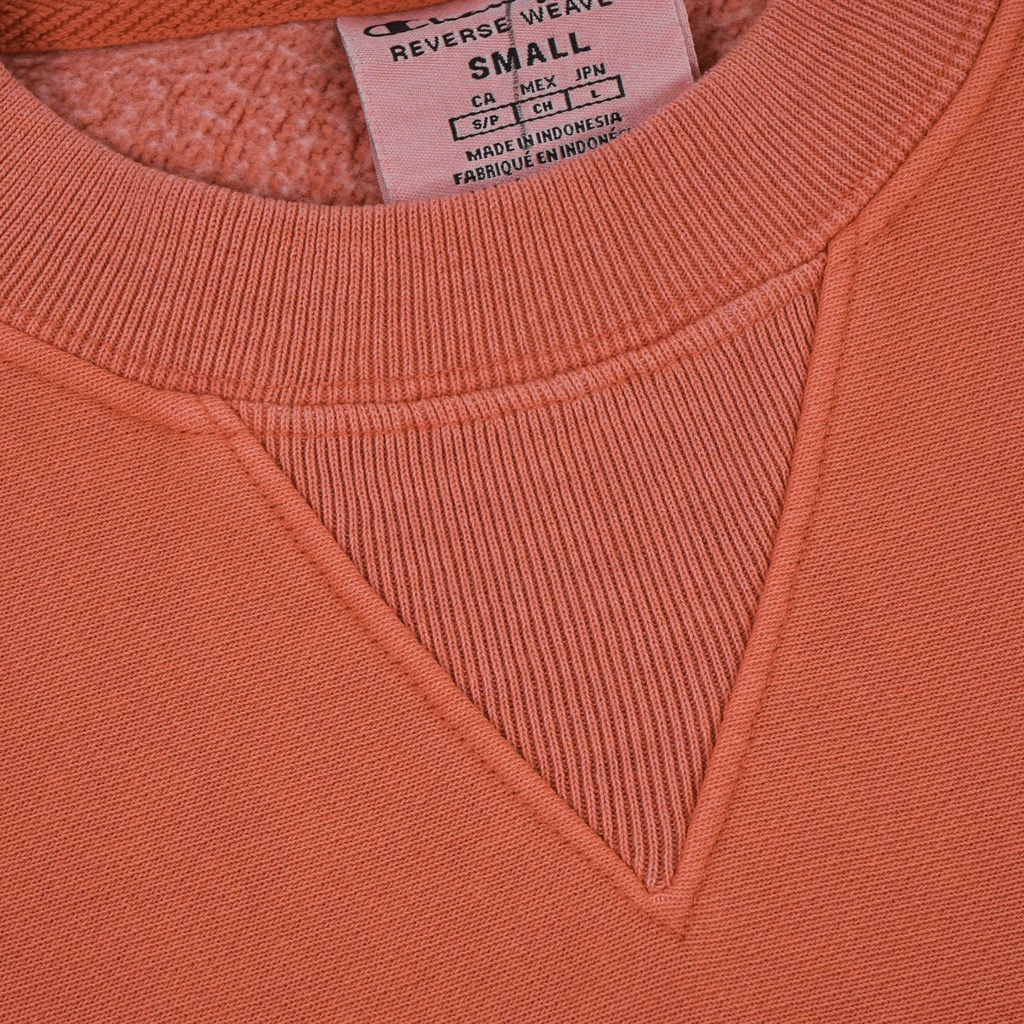 CHMPN Vintage Wash Crewneck Sweatershirts Signature Logo Groovy Papaya