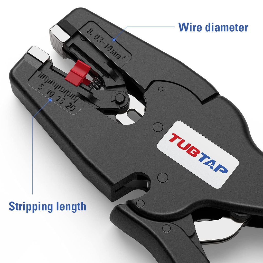 Topspot Penari telanjang tang Bekerja untuk Konduktor Tunggal 7 hingga 32 AWG Stranded atau Solid Wire, Rentang Panjang Pengupasan Otomatis 0,25-0,75 inci, Bekerja Pada Banyak Jenis Kawat kualitas tinggi Automatic Wire Stripper tang