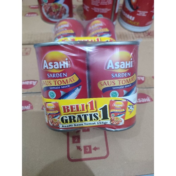 

sarden asahi beli 1 gratis 1 155gr 155 gram saus tomat