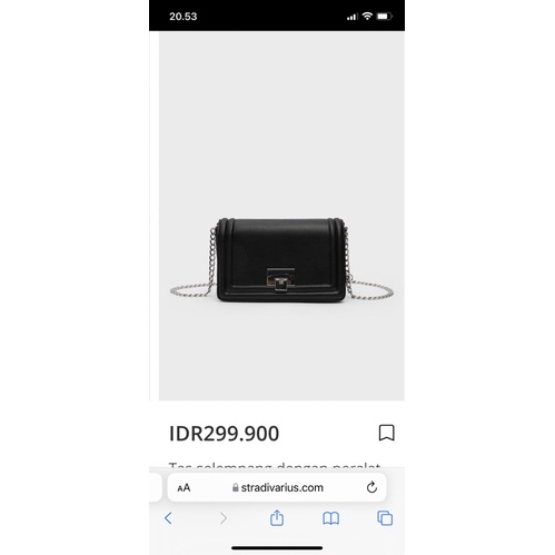 Tas Selempang Rantai Hitam - Handbag Chain Black Stradivarius NEW
