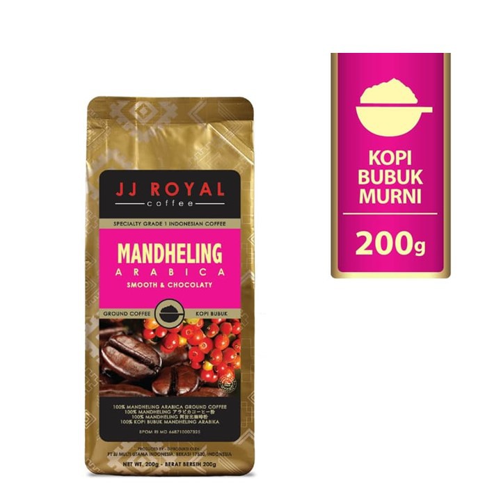 

JJ Royal Coffee Mandheling Arabica Ground Bag 200gr
