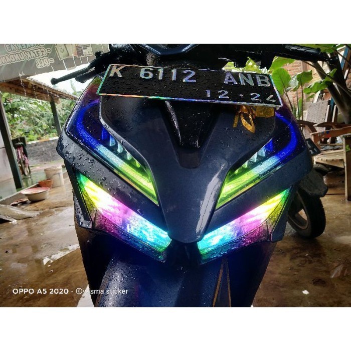 Stiker Sticker Lampu+Alis Vario 150 RGB / Stiker Lampu