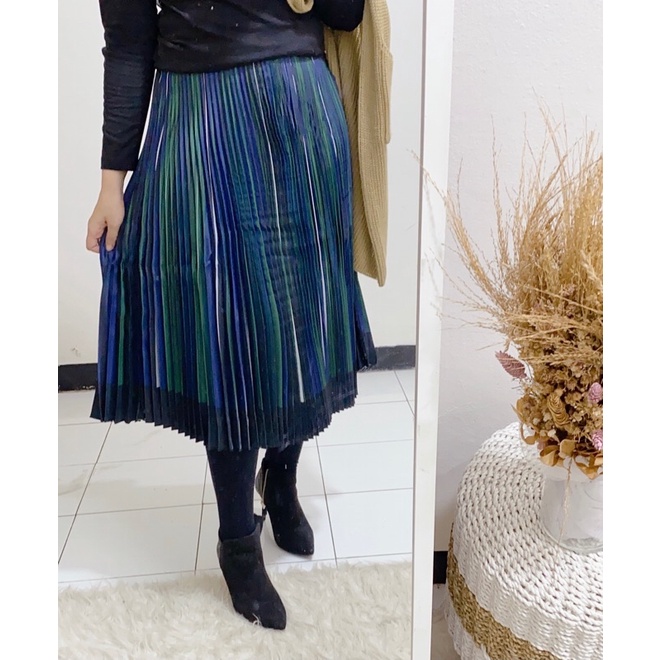 pleats midi Skirt Import / rok plisket Import / rok midi plisket