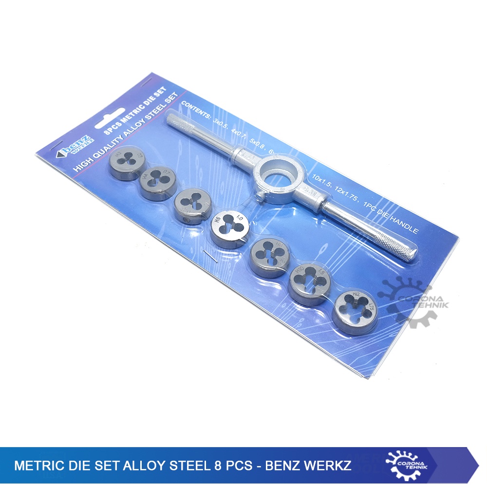 Benz Werkz - Dies &amp; Holder Set Senai Alloy SteeL 8 Pcs