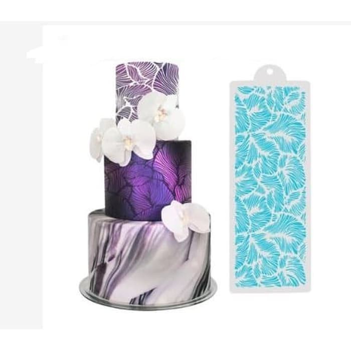 

Nature Design Cake Stencil Peacock Feather Lace