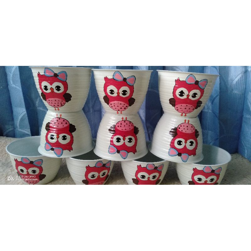 pot tawon lukis pot kaktus lukis pot sukulen lukis