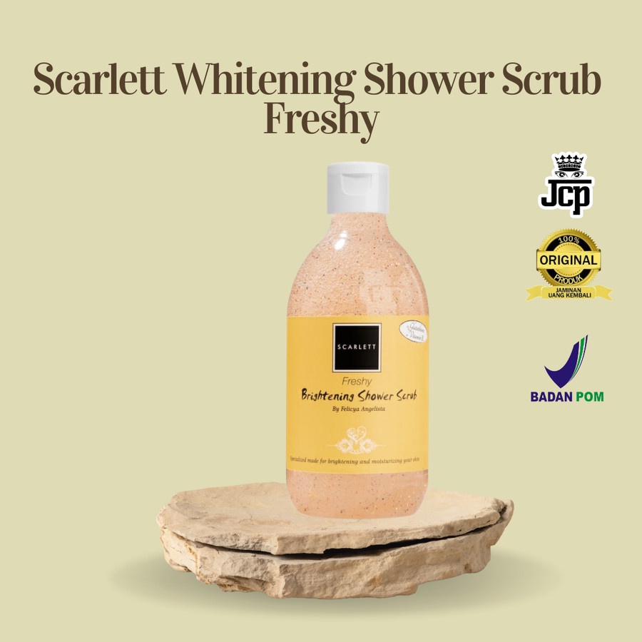 SCARLETT Whitening Shower Scrub Freshy 100% Original