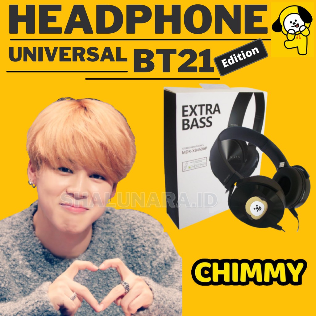 BTS Henset Bando Universal Karakter Kpop Bangtan Army BT21 Chimmy Cooky Tata Mang RJ Koya Shooky