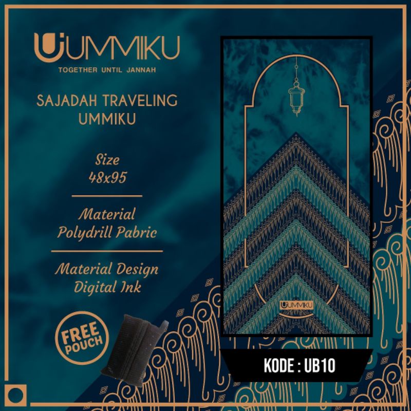 Sajadah Travel Anak UMMIKU / Sajadah Lipat Motif Anak Anak / Sajadah Travelling-Basic 10