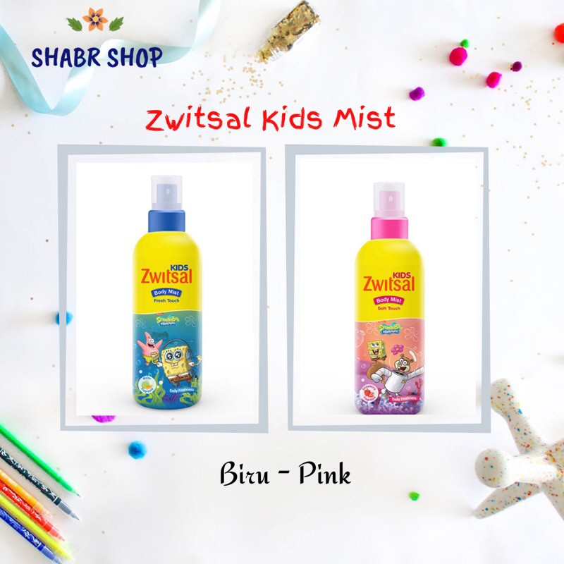 Zwitsal Kids Body Mist 100ml pink/biru