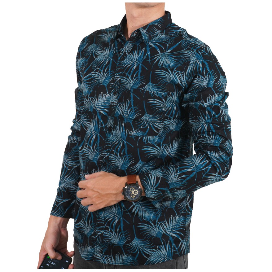 AMSPRO kemeja pria / kemeja casual / kemeja motif / kemeja printing / kemeja kerja PJ-013