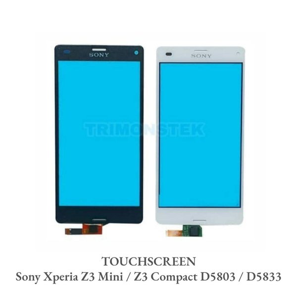 Kaca TouchScreen Touch Screen TS Layar Sentuh SONY XPERIA Z3 MINI COMPACT D5803 D5833 ORI BLACK WHITE