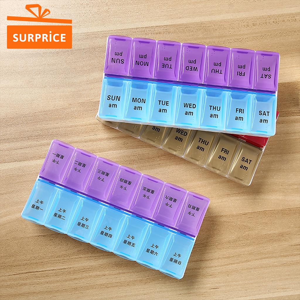 Surprice Kotak Obat / Tempat Obat / Kotak Obat 7 Hari / Tempat Obat 2 Warna