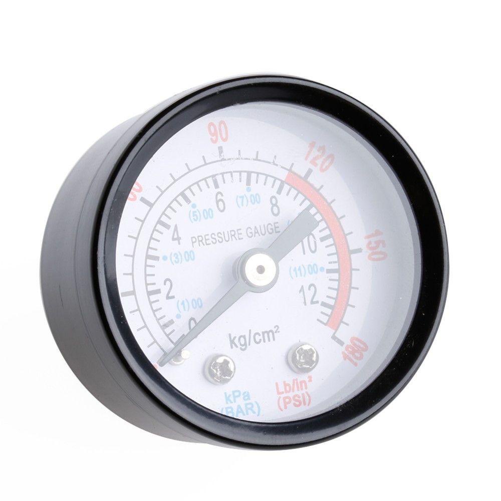 Lanfy Compressor Gauge Alat Ukur Hidrolik Praktis 0-180PSI 0-12Bar