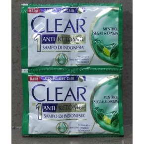 * NCC * CLEAR Shampo Anti Ketombe Menthol Segar Dingin Shampoo Saset - Kemasan Sachet