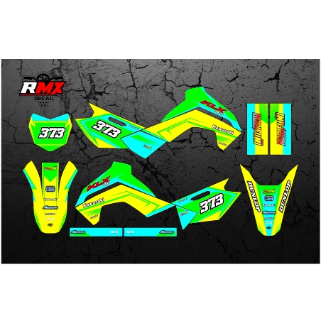 DECAL KLX 140 FULLBODY (003) DEKAL STIKER KLX 140 HITAM MERAH KUNING HIJAU BIRU MUDA/TUA GOLD EMAS P