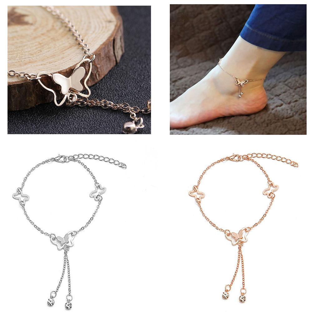 Lily Anklet Gelang Fashion Barefoot Wanita Rose Gold