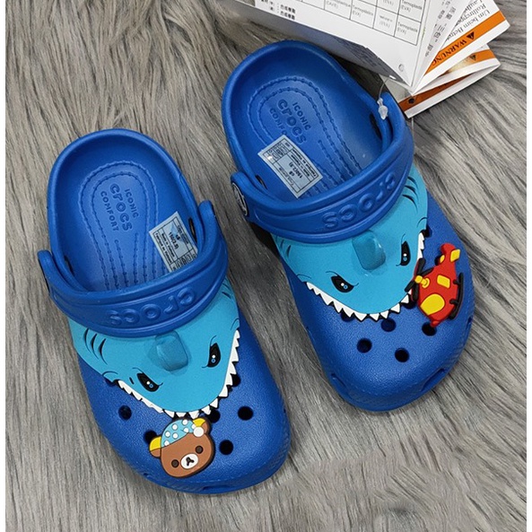 Crocs Anak Anak Shark / Crocs anak Fun lab sharks / shark tanduk