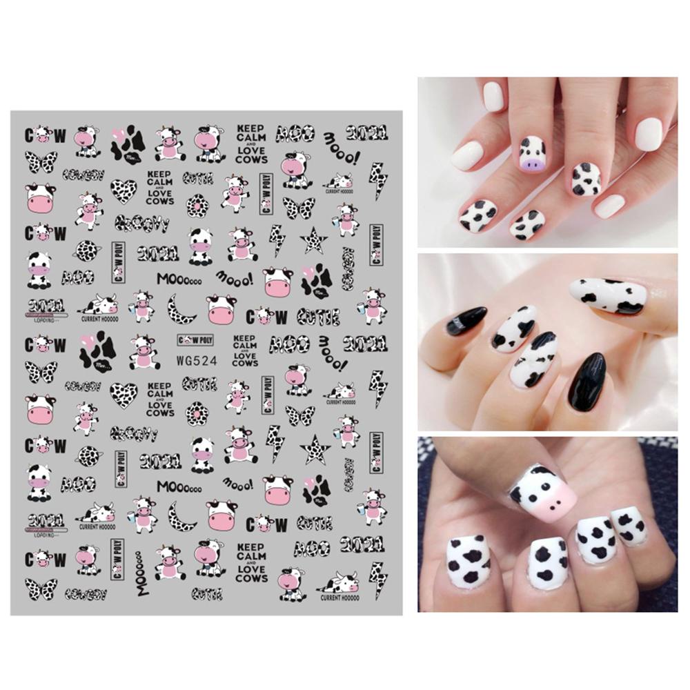 AUGUSTINA Augustina New Year Nail Art 3D Elemen Cina Sapi Lucu2021Tahun Baru Manicure Decals