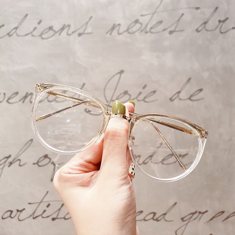 Kacamata Retro Leopard Wanita Mata Kucing Anti Radiasi Fashion Korea Cat Eye Eyeglasses ANTOP-Telus