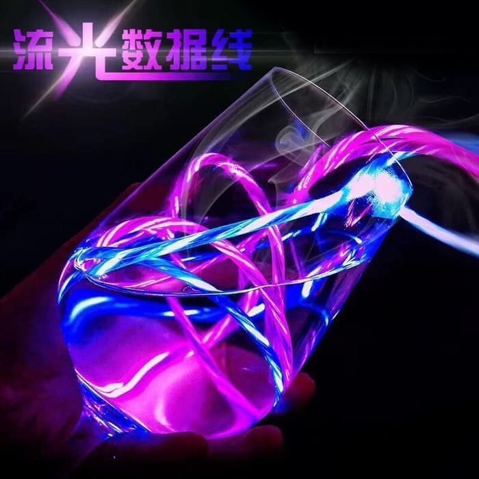 KABEL DATA LED GLOW FLOWING - FAST CHARGING MICRO USB