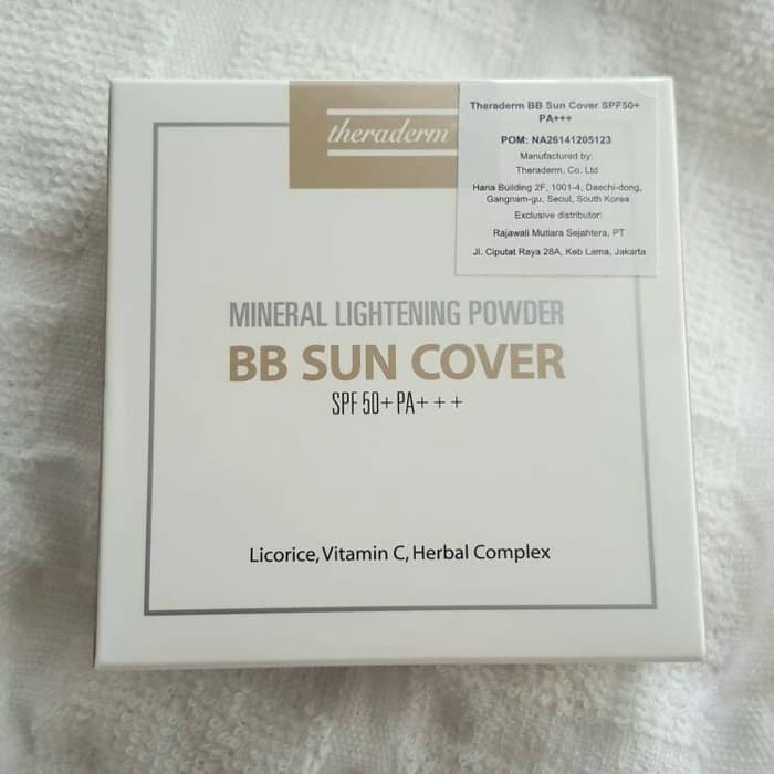 Theraderm BB Sun Cover SPF50 Bedak Padat Pencerah Wajah Made in Korea/ Original 100%