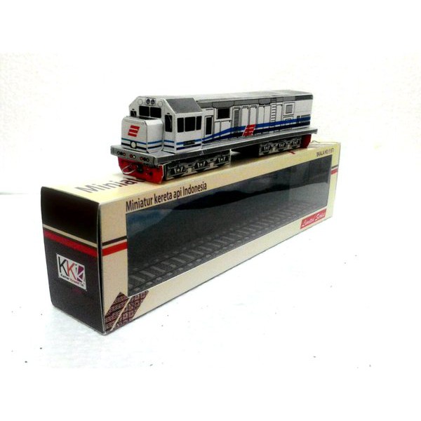 Jual Miniatur Kereta Api - Lokomotif CC201 Putih Biru Murah