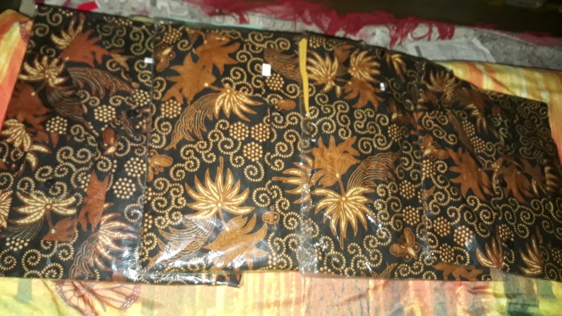 Batik Couple Keluarga Sania Ruffle Ori Ndoro Jowi Dnt Motif Rempel Kuning