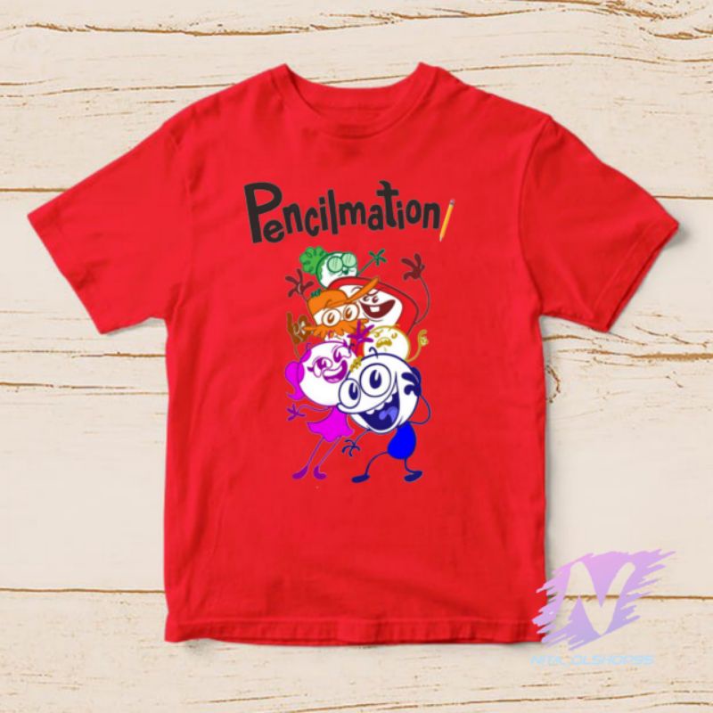 kaos anak kartun pencilmation