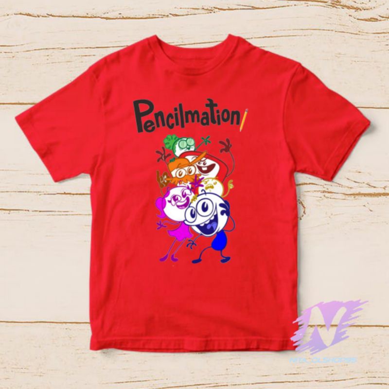 kaos anak kartun pencilmation