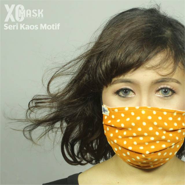 XO Masker Kain dengan Kawat Hidung 2Ply/3Ply - Masker Katun Motif  - Masker Katun isi Tissue