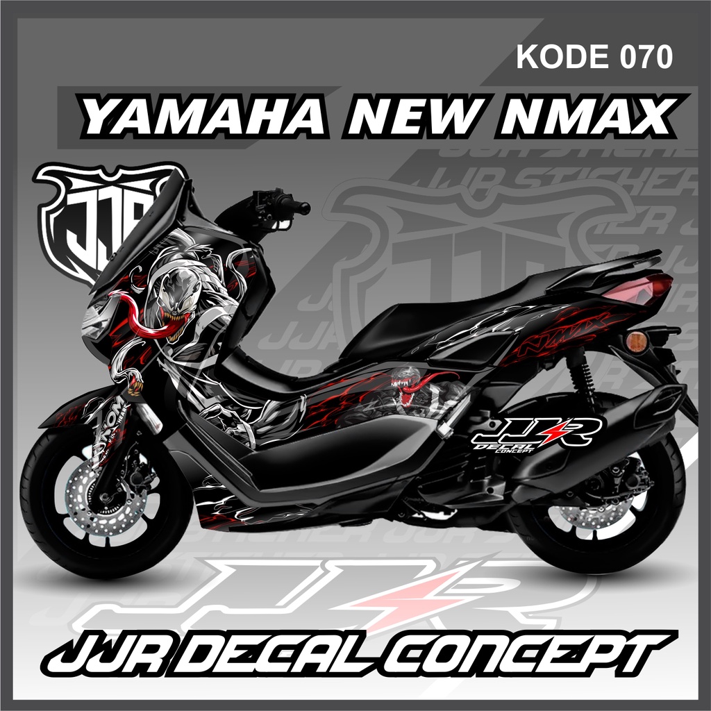 STIKER FULL BODY NMAX NEW  2020-2024 MOTIF VENOM DECAL FULL BODY YAMAHA NEW NMAX KEREN KODE 070