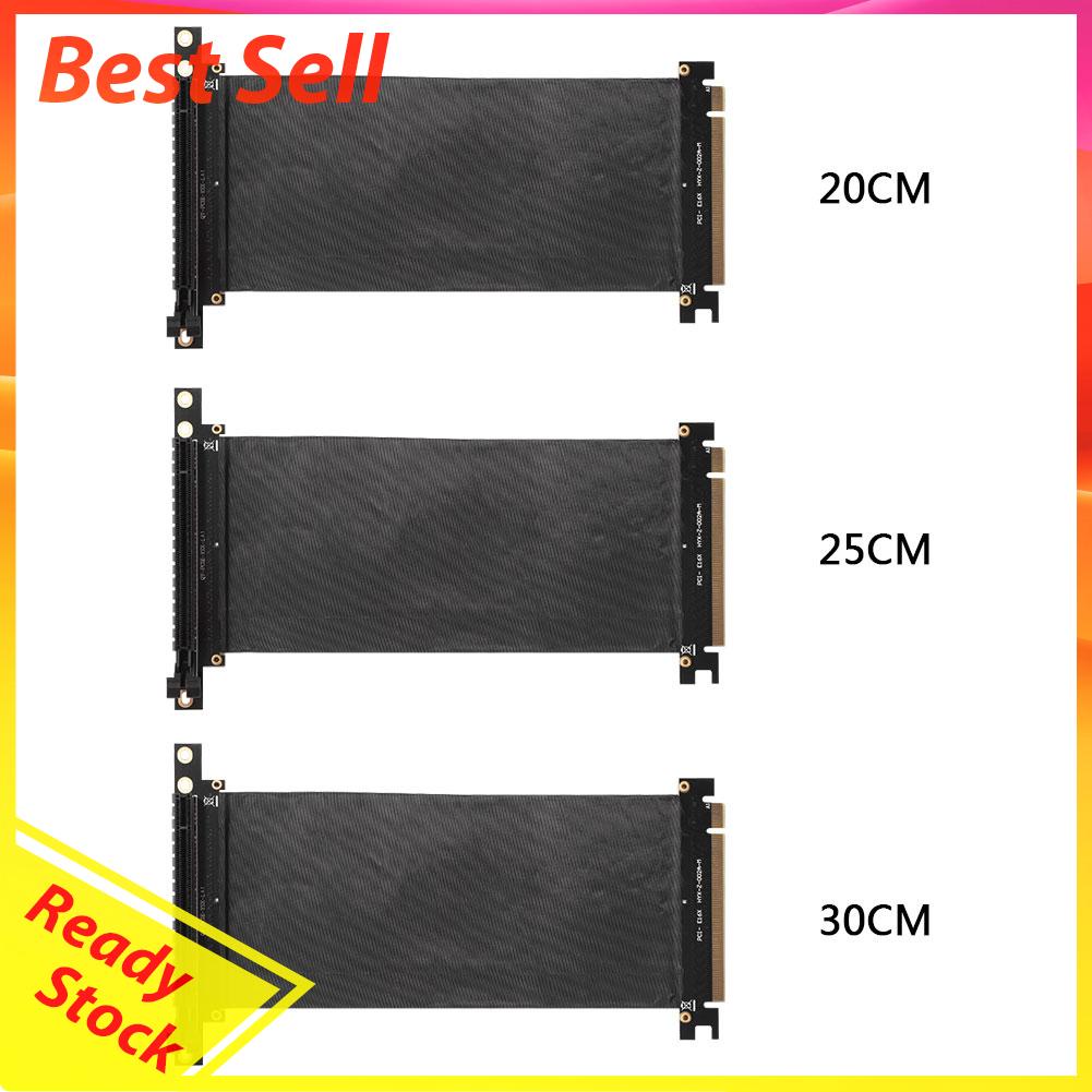 Pcie 3.0 16X Kabel Ekstensi 90 Derajat PCI-E 16X Ke 16X Kartu Riser Flexible