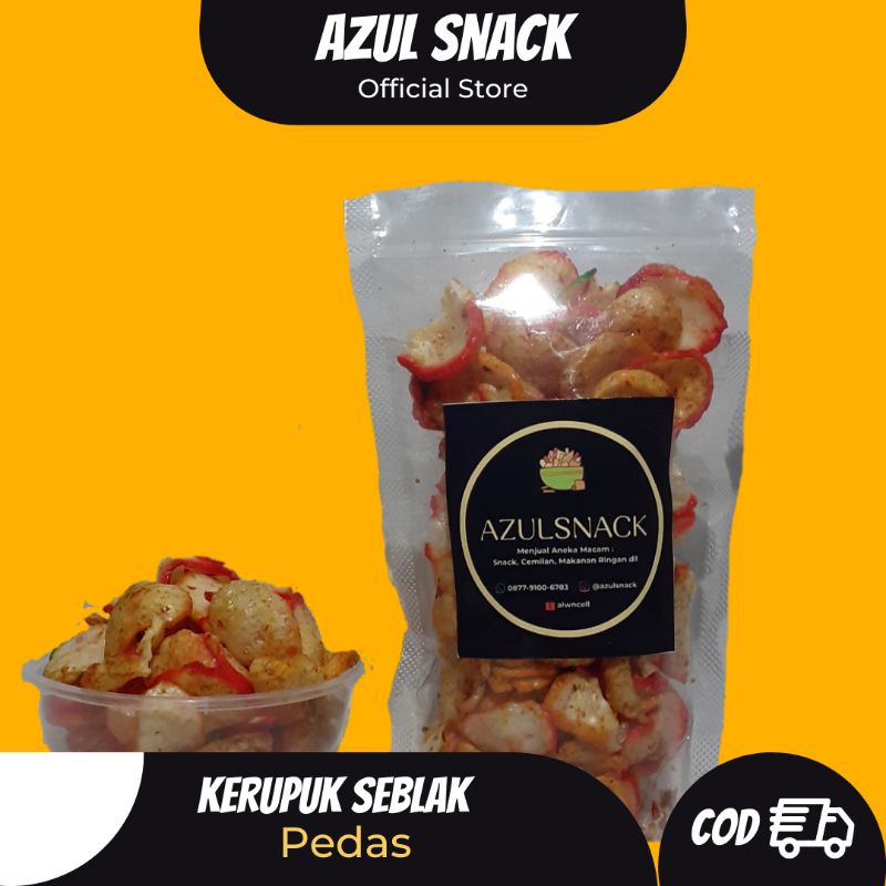 

Kerupuk Seblak rasa pedas aroma jeruk nipis