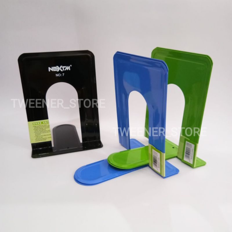 

[1 Pasang] Book End Stand Pembatas Buku | Penyangga Penahan Sandaran Buku Besi