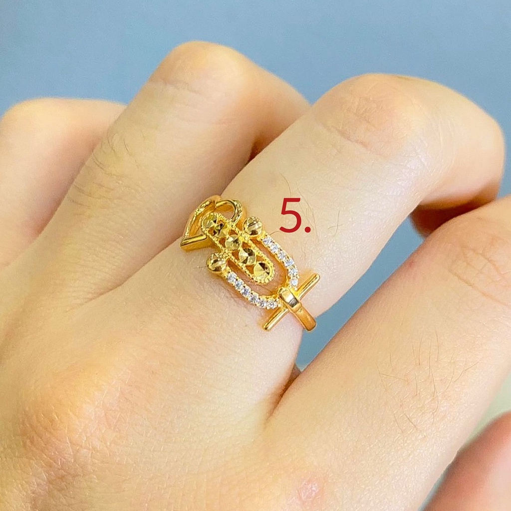 Cincin anak dan dewasa emas asli kadar 700 70 16k selisih baris love sarangheo 2 baris heart permata terbaru 1 satu dua gram gr g korean style nomor no 10 11 12 13 14 15 16 17