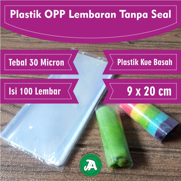 Jual Plastik Opp Kue Basah 9 X 20 Cm Pastik Lembaran Plastik Opp Bening Tanpa Seal Indonesia 4576