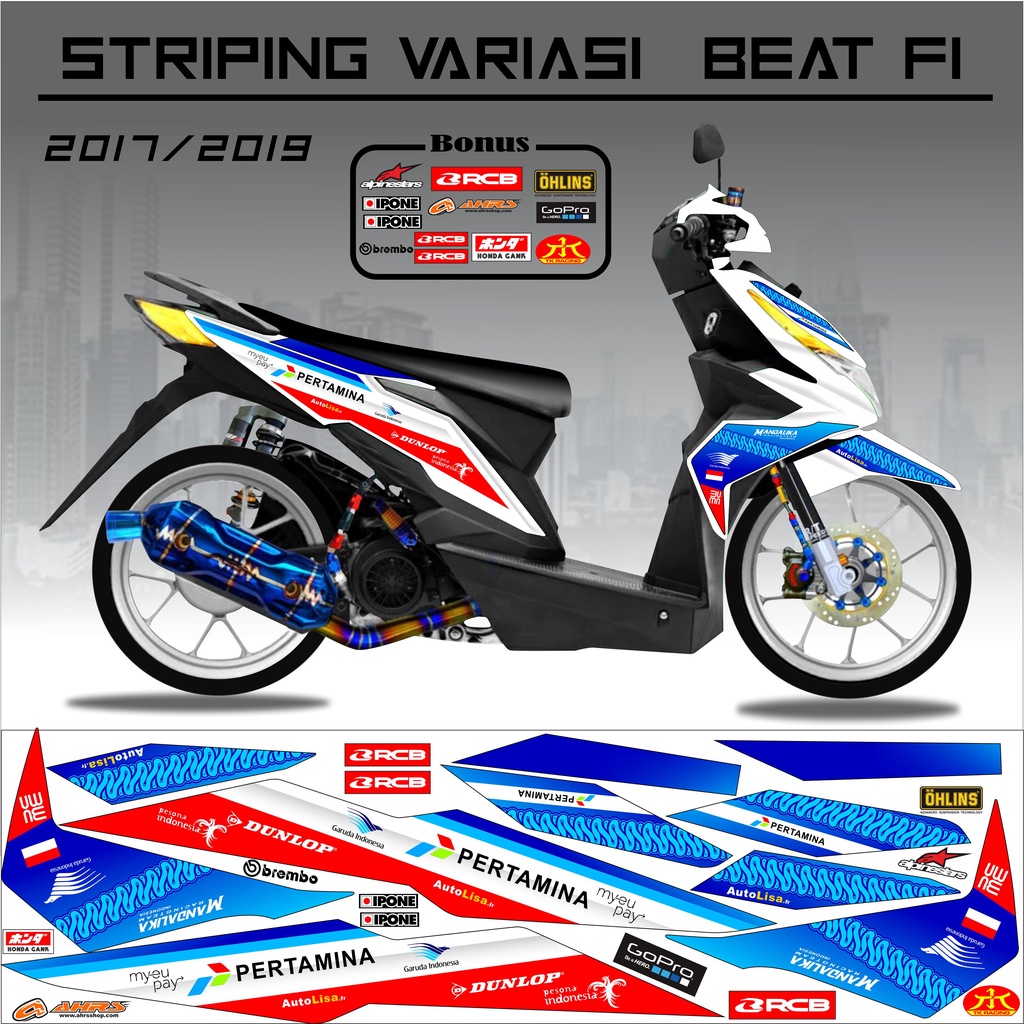 Striping Beat Variasi Stiker Beat Mandali