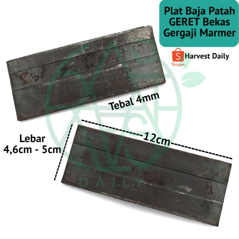 Plat Baja Patah GERET Bekas Gergaji Marmer High Carbon Bahan Pisau Cangkul Sabit dsb