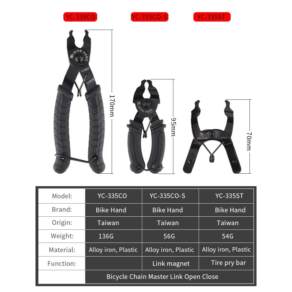 YGRETTE - Bike Hand Tang Mini Reparasi Penyambung Rantai Sepeda Chain Tools Plier Master link