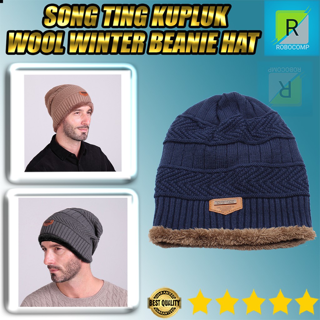 Kupluk Wool Winter Beanie Hat Song Ting